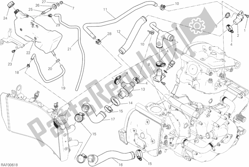 Wszystkie części do System Ch? Odzenia Ducati Monster 821 Dark 2020
